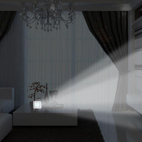 Lampe simulateur de lumière TV LED HILYNN FT-1 avec 4 modes, capteur crépusculaire et minuterie, lumière de sécurité domestique anti-effraction, construction en plastique