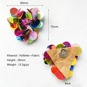 Factory Direct Sales Triangle Sequins Stunning Sexy <strong>Low</strong> <strong>Heel</strong> <strong>Stiletto</strong> Pointed Toe Sandals Womens Lace Heavy Beaded Detachable - Product Image 4