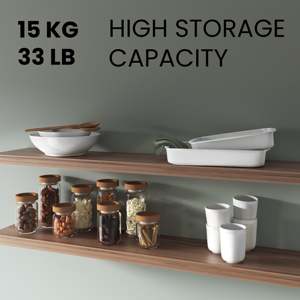 Light Brown Floating Shelf Melamine Set Of 2 <b>Wall</b> Display Shelves - Product Image 6
