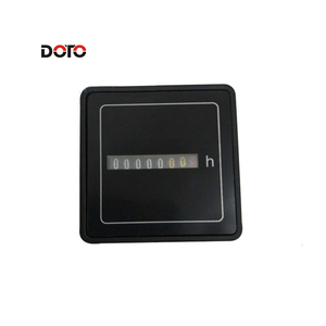 Compteur d'heures industriel HM-2FD AC110-220V DC10-60V, pour le suivi du temps de fonctionnement des générateurs/moteurs, noir - Product Image 1