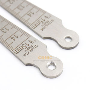 Règle conique supérieure en acier inoxydable 1-15mm Vérifications d'inspection Jauge de soudage de soudure Jauge conique - Product Image 4