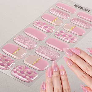 Nuove Strisce di Gel per Unghie Semi-Polimerizzate alla Moda con Effetto Acquerello Lucido, Onde Oceaniche e Aurora, Ecologiche e Non Tossiche, per Nail Art con French Tip - Product Image 2