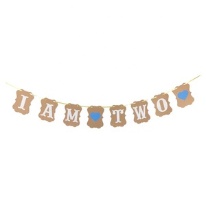 Io sono Uno Due Tre Kraft Carta per Striscioni Della Ragazza del Ragazzo Di Compleanno Decorazione Del Partito Prima Di Compleanno Banner 1st 2nd 3rd Di Compleanno banner - Product Image 5