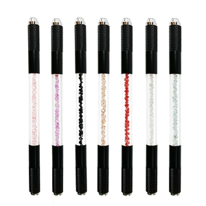 Pluma de Microblading de Doble Punta con Mango Negro y Porta Agujas Reutilizable para Kits de Tatuaje Microshade PMU - Product Image 2