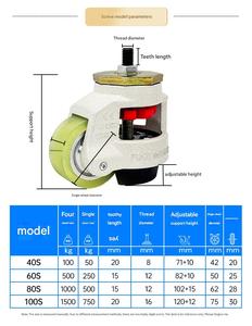 WH Aluminium kern PU Polyurethan Fuma <span class=keywords><strong>Caster</strong></span> 80F/80S Horizontale Einstellung Universal rad Energie speicher Neue Energie ausrüstung - Product Image 6