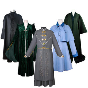 Costume d'Halloween, robe magique, sorcier, sorcières, cosplay, cape à capuche, costumes de carnaval pour adolescents, spectacle de scène - Product Image 1