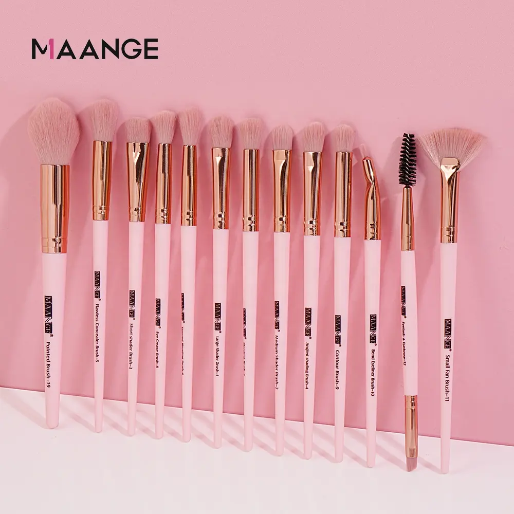 MAANGE pinceaux cosmétiques or rose best-seller manche en ABS rose pinceaux outils de beauté de qualité supérieure ensemble de pinceaux de maquillage professionnel