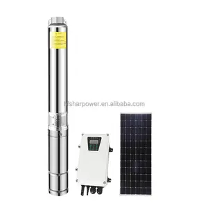 SHARPOWER comercial 24V 48V 72V 3 pulgadas 4 pulgadas Kit de bomba de agua solar de pozo profundo con panel solar