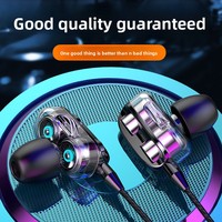 Headphone In-Ear Cetakan Khusus Dual Dynamic Driver Kontrol In-Line 3.5mm Earphone Smartphone Kabel 1.2m Silikon Gel TPE
