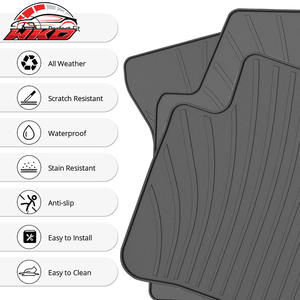 Tapis de sol de voiture en Latex, 5 pièces, style IKON, imperméable, gris, toutes saisons, adapté pour Nissan Altima 2013 – 2018 - Product Image 5