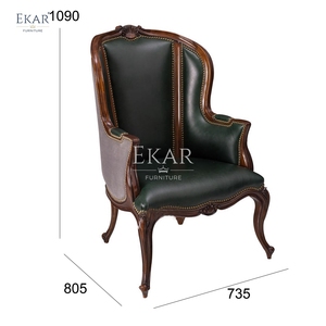 Sillón de cuero clásico, comodidad y estilo atemporales para ambientes de sala de estar elegantes - Product Image 6