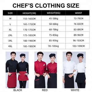 Veste de Chef en Coton Steak and Shake, Manches Longues, Dernière Collection, Blouse de Cuisine, Chemise de Chef de Restaurant, Uniforme de Serveur Unisexe - Product Image 4