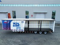 Remorque à rideaux latéraux de 40 pieds, remorque tautliner pour le transport de marchandises palettisées, chargement en entrepôt, transport de conteneurs