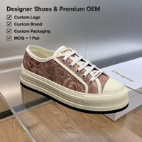 Nouvelles Chaussures de Luxe Designer 2026 pour Hommes et Femmes – Baskets en Toile Rose Brodé de Dentelle, Plateforme Décontractée, Qualité Supérieure