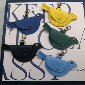 New Design Creative <b>Bag</b> <b>Charm</b> Coin Purse Pu Leather Animal Bird Keychain Pendant - Product Image 3