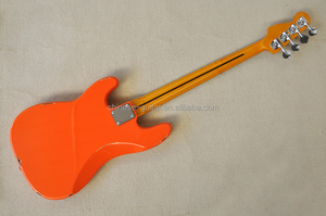 Flyoung Orange, Guitarra de 4 Cuerdas, Cuerpo Estilo Chrome, Herrajes Cromados - Product Image 5