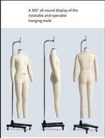 Maniquí de Cuerpo Completo Profesional para Mujer, Marca Luoben, Color Blanco, Talla Asiática 86, Hombros y Brazos Plegables de Fibra de Vidrio