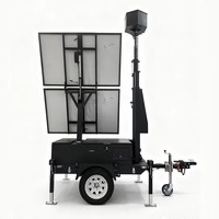 Tour de surveillance mobile solaire pour parking commercial, remorques de caméras de sécurité certifiées CE