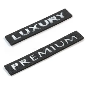 Customized Adhesive Black Chrome Car Badge Emblem Nameplate Fine Body Alphanumeric Decoration car badges auto emblems