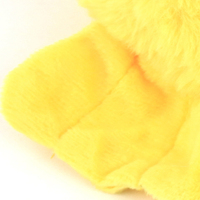Yommy YM8220 Grand jouet à mâcher jaune en forme de lapin/canard 24*17cm, en fourrure de lapin et polyester, durable et confortable, pour intérieur/extérieur