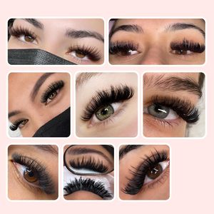 Extensions de cils individuelles en plateau, fournitures pour extensions de cils en soie noir mat, extensions de cils volume intense en cachemire - Product Image 6