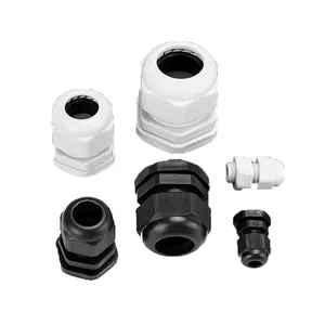 M20 Plastic Waterproof IP68 Cable Gland PG16 PVC Rubber Insert Nylon NPT 12 Size Gland Factory Sell