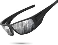 Lunettes de soleil sport polarisées, montures robustes en TR90, verres anti-lumière bleue, sangle réglable pour hommes/femmes, utilisation cyclisme/pêche, protection UV400