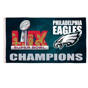 Drapeau de voiture double face des <span class=keywords><strong>Philadelphia</strong></span> Eagles, champions du Super Bowl LIX 2025, 16 pouces x 19 pouces, avec un poteau robuste qui s'accroche - Product Image 3