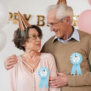 Pin <span class=keywords><strong>de</strong></span> hojalata <span class=keywords><strong>de</strong></span> fantasma <span class=keywords><strong>de</strong></span> Halloween para futura abuela y pin para futuro abuelo, botón <span class=keywords><strong>de</strong></span> revelación <span class=keywords><strong>de</strong></span> <span class=keywords><strong>género</strong></span> para baby shower con fantasma y roseta azul - Product Image 2