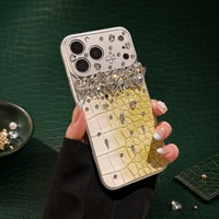 Étui de téléphone personnalisé en cuir de crocodile synthétique de luxe antichoc pour iPhone