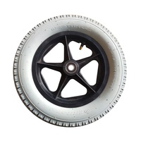 Roues pneumatiques en caoutchouc gonflables de haute qualité de 12 pouces 12 1/2x2 1/4 grises pour vélo d'enfant, chariot de jardin