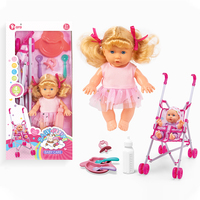 Poupées fille habillage en silicone pour bébé 9 pouces 4 sons personnalisées Poupée Poussette Accessoires Faire semblant de jouer Jouets pour enfants filles