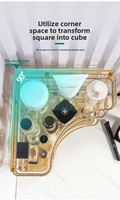 Organisateur de coiffeuse d'angle multi-usages pour produits de soin de la peau avec support pour pinceaux de maquillage