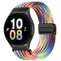 Bracelet de montre en tissu magnétique respirant Upro Soft, 18 mm/20 mm/22 mm, réglable, à libération rapide, en nylon tressé élastique