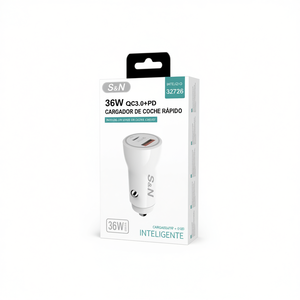 Cargador de Coche S&N 36W QC3.0+PD, Cargador USB Inteligente de Carga Rápida - Product Image 2