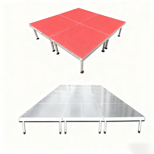 Escenario Portátil de Aluminio para Eventos con Patas Insertables, Plataforma Hexagonal Antideslizante, Fácil de Instalar, Plataforma Modular para Fiestas, DJ y Festivales - Product Image 2