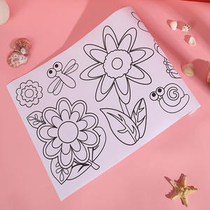 Rouleau de papier à <span class=keywords><strong>dessin</strong></span> adhésif de trois mètres pour <span class=keywords><strong>peinture</strong></span> DIY 2024, thème nourriture, animaux, chiffres et couleurs - Product Image 3