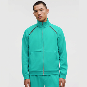 Veste de survêtement unisexe imperméable coupe-vent décontractée à fermeture éclair, col montant, 100 % polyester, pour le sport et le jogging, vente en gros OEM ODM de haute qualité - Product Image 1