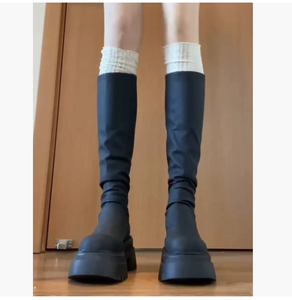 Nouvelles <span class=keywords><strong>bottes</strong></span> d'hiver à mollet <span class=keywords><strong>Bottes</strong></span> plates pour garder la chaleur <span class=keywords><strong>Bottes</strong></span> pour femmes Slim Fit - Product Image 5