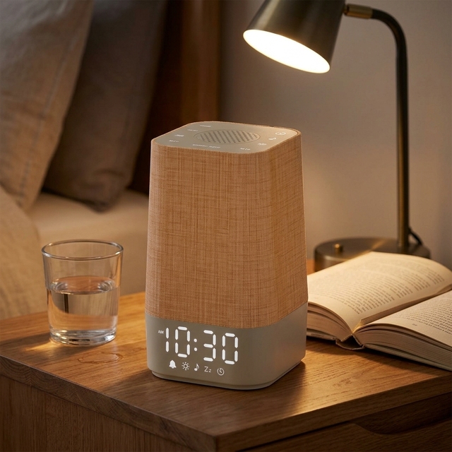 Sunrise White Noise Alarm Clock Speaker 30 Sleep-Calming Sounds Night Lamp Portable Speaker for Kids/Adult/Baby Bedroom Insomnia