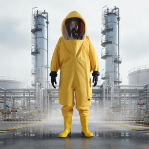 <span class=keywords><strong>Traje</strong></span> de Protección Biológica Amarillo Resistente a Productos Químicos, Hermético, Impermeable e Ignífugo - Product Image 4