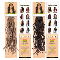 Vente en gros de Mira 2X Soft Faux Locs, cheveux synthétiques au crochet de 24 pouces, style ombré, pour les looks bohèmes des femmes noires