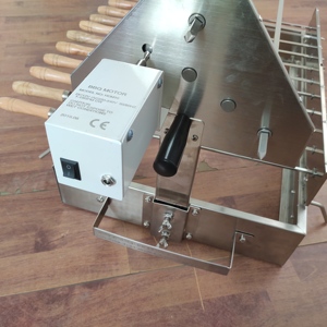 Juego de Parrilla Portátil de Acero Inoxidable con Motor de Corriente Continua de 12 V, <span class=keywords><strong>Asador</strong></span> Giratorio y Estructura para Brochetas - Product Image 6