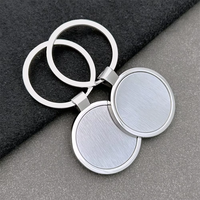 Premium Maßgefertigter Blanko-Herzschlüsselanhänger, Gestanzter Versilberter Zinklegierungs-Schlüsselring mit Polierter Gebürsteter Oberfläche, Lasergravur-geeignet