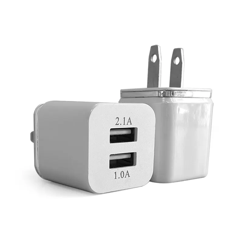 Multi-color Optionele Us Dual Port Usb Wall Charger Snel Opladen Adapter Cube Box Voor Iphone 12 Voor Huawei