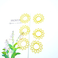 Clip Magnético Personalizado con Forma de Girasol, Ecológico, con Diseño de Logotipo Personalizado de Fábrica Profesional, 75 mm, Colores Surtidos