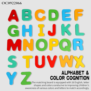 Juego de rompecabezas de letras de madera a juego, recursos de aprendizaje <span class=keywords><strong>ABC</strong></span>, juguetes educativos Montessori <span class=keywords><strong>para</strong></span> niños en edad <span class=keywords><strong>preescolar</strong></span> - Product Image 4