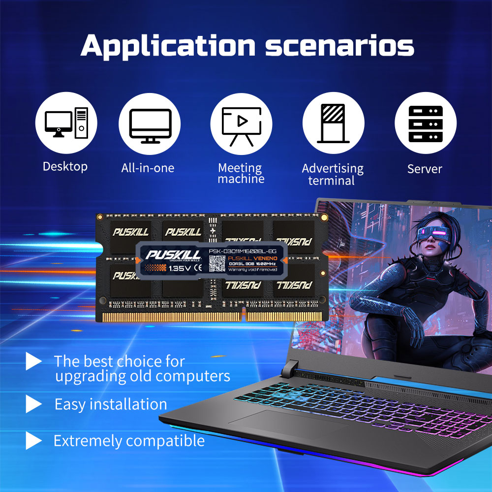 Memoria Ram PusKill, DDR3L, Veneno, 1600MHz, NT