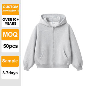 เสื้อฮู้ดดี้แบบมีซิป ผ้าหนา 400GSM ทรงโอเวอร์ไซส์ พรีเมียม สกรีนลายไล่เฉดสี แบบยูนิเซ็กซ์ รับผลิตตามสั่งขายส่ง - Product Image 1