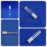 Tube double en quartz fondu pur à 99,99 % |   Résistant à la chaleur, pour utilisation en laboratoire, découpe/soudage |   Transmission élevée à 92 %, température de travail de 1100 °C